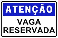 2 Adesivo Vinil Atencao Vaga Reservada 30x20cm