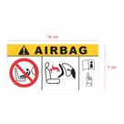 2 Adesivos Airbag - Quebra Sol Carro - 14x7cm