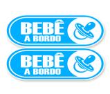 2 Adesivos Bebê a Bordo Menino Menina Criança Carro 28x9