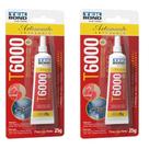 2 Adesivos Cola Permanente T6000 25g P/ Artesanato Tekbond 2 Adesivos Cola Permanente T6000 25g P/ Artesanato Tekbond