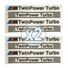2 Adesivos M Twin Power Turbo Rodas Pinças Carro Moto Preto