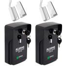 2 Alarme Indicador Portão Porta Aberta com Chaves + 2 Sensor Magnético