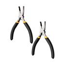 2 Alicates Universal Mini Com Mola 4.5" Aço Fertak