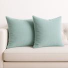 2 Almofadas Cheia Veludo Sofa Decorativa 45x45 Azul Royal
