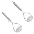 2 Amassador Espremedor De Batatas Purê Inox Cabo Reforçado 2 Amassador Espremedor De Batatas Purê Inox Cabo Reforçado