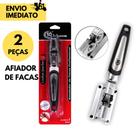 2 Amolador Afiador de Facas em Inox uso Profissional Rápido e Preciso para Cozinhas em Geral Amolar