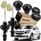 2 Amortecedor Dianteiro Agile Kit Axios Coxim Batente Coifa