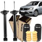 2 Amortecedor Gol Voyage Traseiro + Kit Batente Coifa Axios