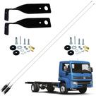 2 Antena Móvel Px Maria Mole Inox 1,40 metros Volkswagen Delivery Kit Parafusos