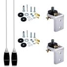 2 Antena Móvel PX Marinos Mini Maria Mole 1,40 Metros B-2005p + 2 Suporte Universal para Antena + 2 Kit de Parafusos Anti-Furto