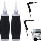 2 Antena Móvel PX Marinox 2,70 Metros Radio Amador B-2003p + Suportes Caminhão Ford Cargo