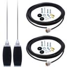 2 Antena Móvel Px Mini Maria Mole Marinox B-2005p 1,4 metros + 2 Cabo Coaxial 5,5 metros 2 Antena Móvel Px Mini Maria Mole Marinox B-2005p 1,4 metros + 2 Cabo Coaxial 5,5 metros
