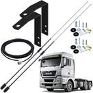 2 Antena Px Black Argentina 1,63m Suporte Dianteiro Vw Volkswagen Man Cabo 5,5m Parafusos