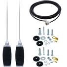 2 Antena Px Marinox Mini Maria Mole B-2005p 1,4 metros + Cabo Coaxial 5,5 metros