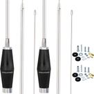 2 Antena Px Mini Maria Mole Inox 1,40m Alongador 60cm Parafusos Anti-furto