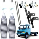 2 Antena Px Mola Inox 2,70 metros B-2003 Suporte Dianteiro Capô Mercedinho 709 710 Alongador 60cm Parafusos Anti-Furto