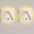 2 Arandela Spot Led Foco Móvel Usb E Usb-c Cabeceira Bet98