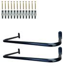 2 Araras 60cm Cabideiros De Parede Aço Reforçado Organizado Closet Loja