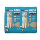 2 Areia Higiênica Bell Gato Flocos Finos - 4kg 2 Areia Higiênica Bell Gato Flocos Finos - 4kg