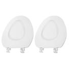 2 Assentos Sanitário Almofadado Oval Branco Plástico Tampa