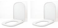 2 Assentos Tampa Para Vaso Quadrado Bomvink Branco