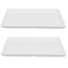 2 Bandeja Hotel Prato Melamina Premium Travessa 25x17cm 2 Bandeja Hotel Prato Melamina Premium Travessa 25x17cm