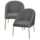 2 Banqueta Poltrona Lua Metal Bouclê Sala Penteadeira Salão 2 Banqueta Poltrona Lua Metal Bouclê Sala Penteadeira Salão