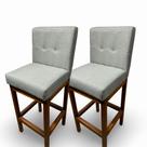 2 banquetas alta c/ encosto tokio linho cinza médio g2home 2 banquetas alta c/ encosto tokio linho cinza médio g2home