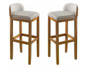 2 Banquetas Alta Com Encosto Moderna Para Balcao de Cozinha Linha Alta Onix Super Confortavel