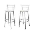 2 Banquetas Alta para Cozinha Epoxi Cinza