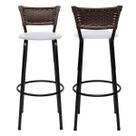 2 banquetas Conjunto Para Bancada Alta Cozinha Encosto Balcão Americano Itagold