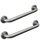 2 Barra Alca De Apoio 40cm Inox Auxilio Para Idoso E Deficiente