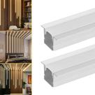 2 Barras Perfil De Led Embutir 25mm 1m Difusor 2m