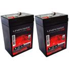 2 Bateria Recarregável Unipower 6v 4,5ah Moto Elétrica Carrinho Infantil