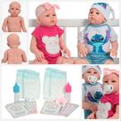 2 Bebês Reborn Gêmeos Menina Menino Abigail Pode Banho