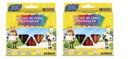 2 Big Giz Triangular com 12 Cores Acrilex 09312 2 Big Giz Triangular com 12 Cores Acrilex 09312
