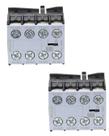 2 Bloco de Contato Auxiliar AZ Para Mini Contator CWCA0 Frontal 4NA BFCA-40 Weg
