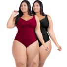 2 Body Maiô Acinturado Plus Size Modela Cintura Liso Casual