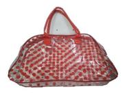 2 Bolsa De Praia Transparente C Bolinha 1113