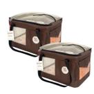 2 Bolsa Pet Gol Linhas Aéreas Aerial Marrom Transporte aéreo para cães e gatos pequenos Compatível cabine 2 Bolsa Pet Gol Linhas Aéreas Aerial Marrom Transporte aéreo para cães e gatos pequenos Compatível cabine