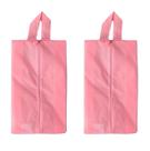 2 Bolsa Porta Sapato Viagem Nécessaire Tenis Calçado Roupa Mochila Rosa