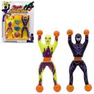 2 Boneco Super Ninja Escala Gruda Parede Vidro Alpinista
