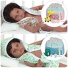 2 Bonecos Reborn Recém Nascidos Com Bolsa Vários Acessórios 2 Bonecos Reborn Recém Nascidos Com Bolsa Vários Acessórios