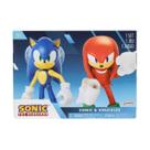 2 Bonecos Sonic e Knuckles com Acessórios - Sonic 2 Bonecos Sonic e Knuckles com Acessórios - Sonic