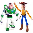 2 Bonecos Woody e Buzz Lightyear 18cm Toy Story Disney na Caixa Presente dia Crianças