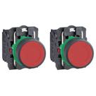 2 Botão Comando Plástico 22mm Bloco 1NF Modelo XB5AA42 Schneider
