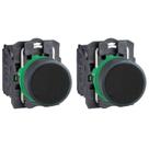 2 Botão Comando Preto Plástico 22mm 1NA Modelo XB5AA51 - Schneider