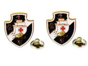 2 Bottons Broche Pins De Futebol Vasco Da Gama - Licenciado