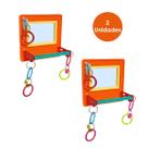 2 Brinquedo Multiplay Diversão c/ Poleiro e Espelho Bird Toy Playground - Passaros Diversos