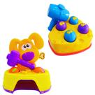 2 Brinquedos Infantil Didático Rata Tuff E Bate Dog Martelo